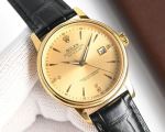 Rolex Datejust 8215 Movement 40mm 316L Steel Waterproof 100m White/Gold Face Calfskin Strap Watch